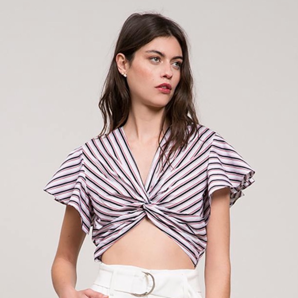 Striped Crop top